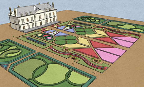 3D jardin à la française