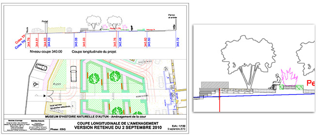 CAO coupe-plan - Museum d'Histoire Naturelle - Autun