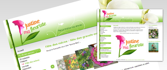 Site Justine ma Fleuriste